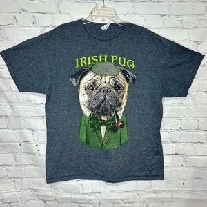 Irish Pug short sleeve graphic T-shirt